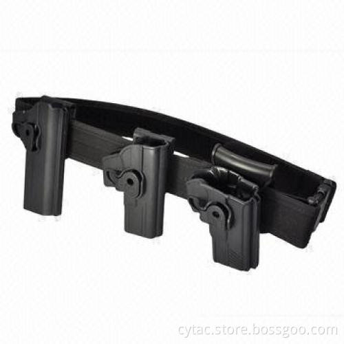 Black nylon web police duty belt